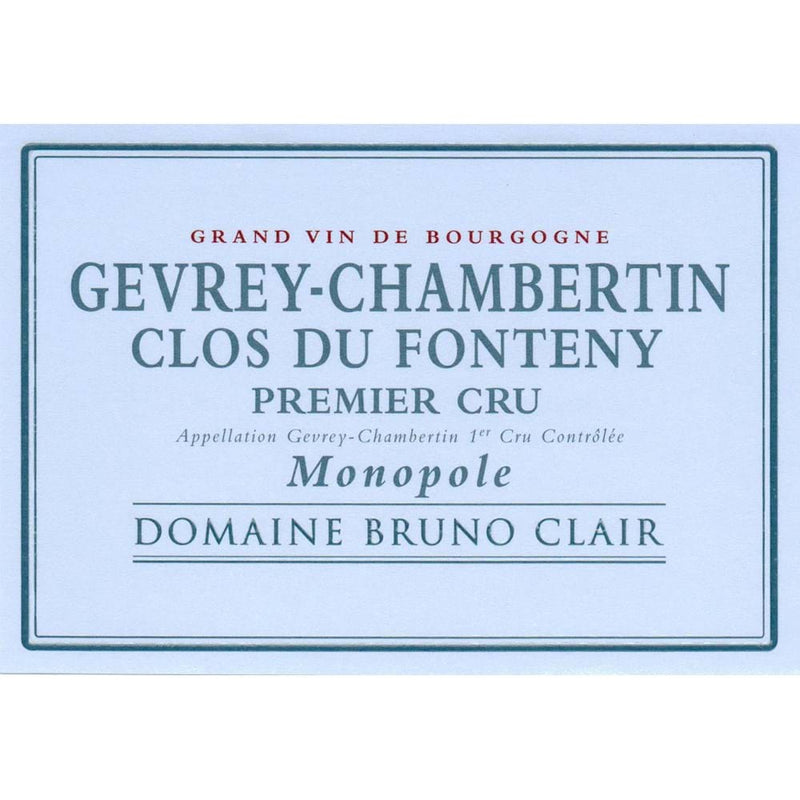 2020 Bruno Clair Gevrey Chambertin Fonteny