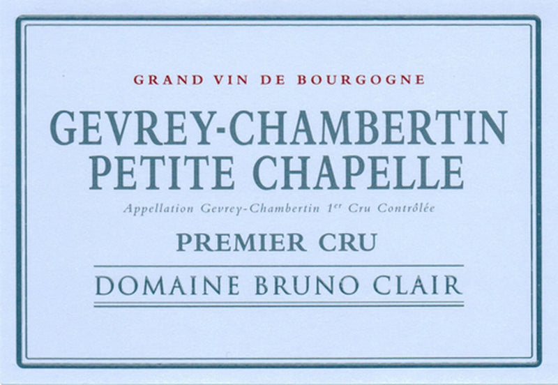 2020 Bruno Clair - Gevrey Chambertin Petite Chapelle