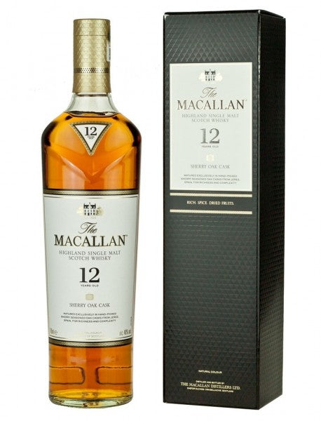 Macallan 12 yr Sherry Oak Whiskey 750ml
