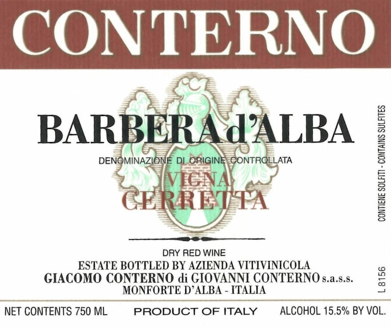2020 Conterno, Giacomo - Barbera d'Alba Cerretta