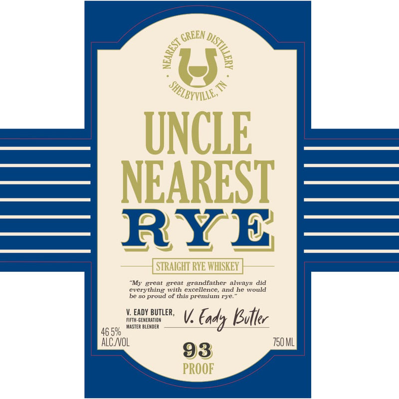 Uncle Nearest Straight Rye Whiskey 750ml