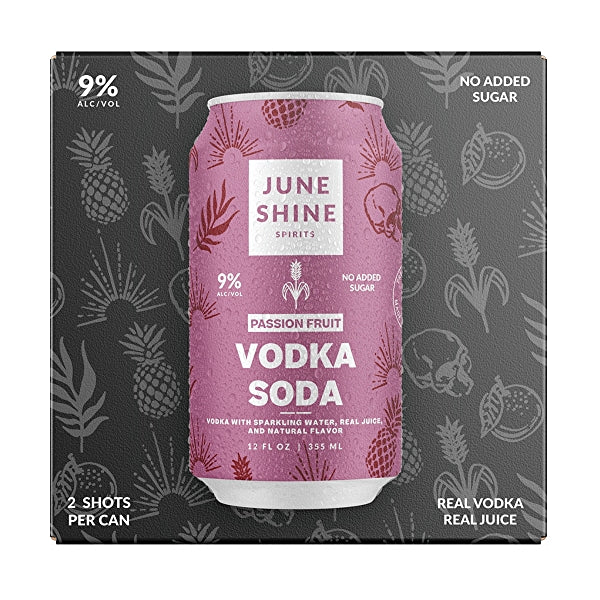 JuneShine - Passionfruit vodka soda 4pk