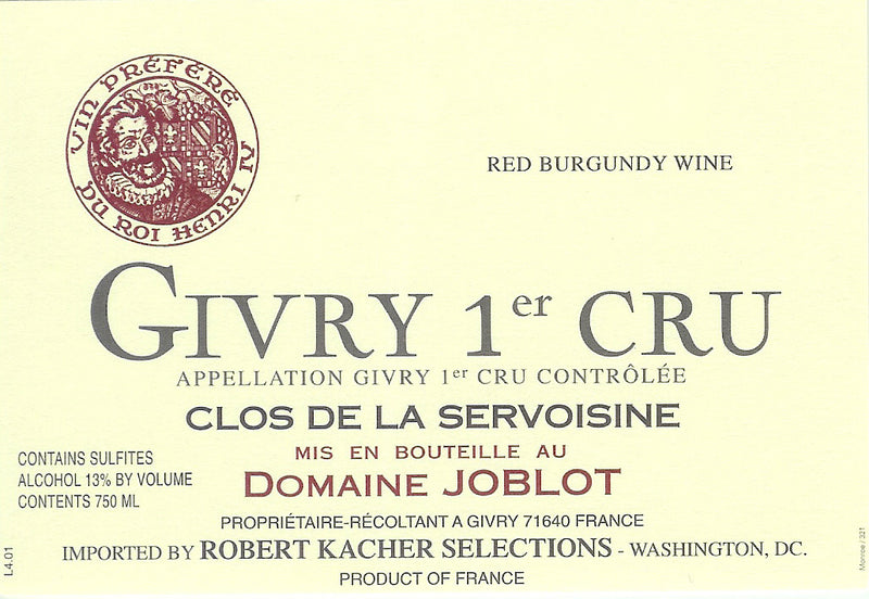 2021 Joblot - Givry Clos Servoisine