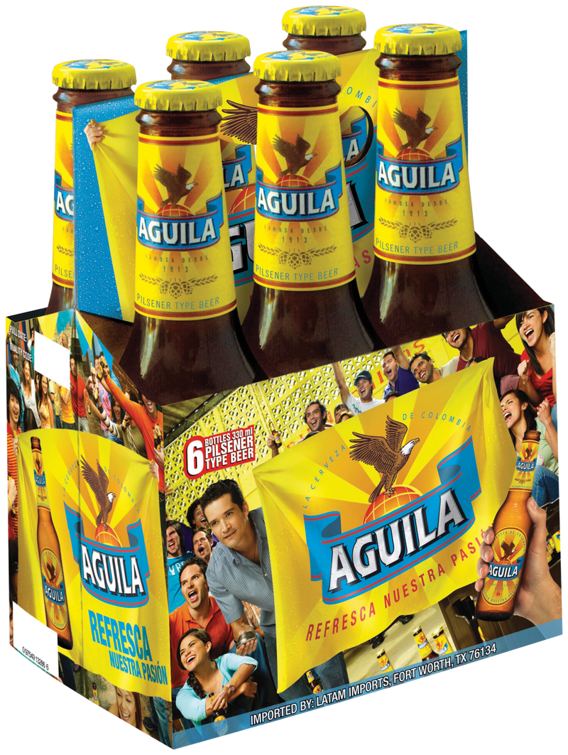 Cerveza Aguila Lager 6pk bottles