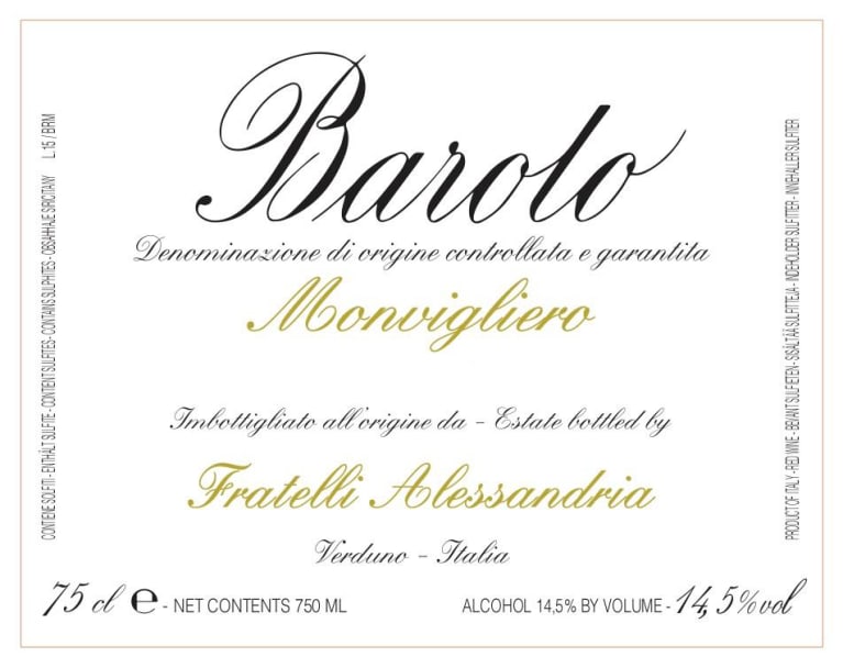 2018 Alessandria, F. - Barolo Monvigliero