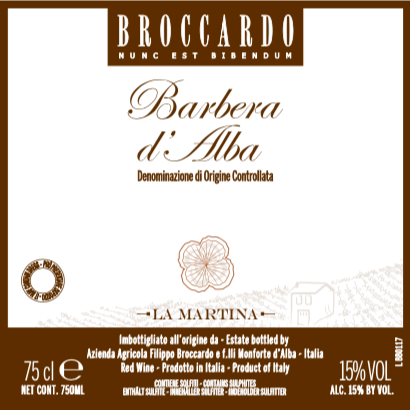 2021 Broccardo - Barbera d'Alba Martinella