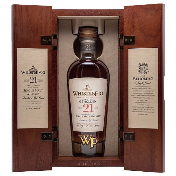 WhistlePig 21 yr Beholden Small Batch Pot Still Whiskey 750ml
