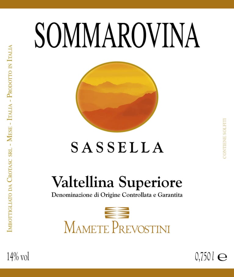 2019 Mamete Prevostini - Valtellina Superiore Sassella Sommarovina