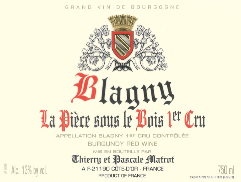 2020 Thierry Matrot Blagny Piece Sous Bois