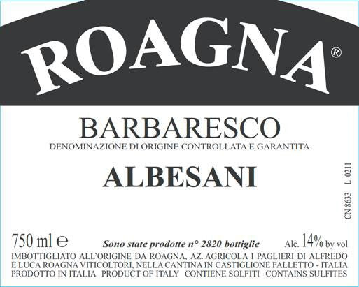 2017 Roagna - Barbaresco Albesani