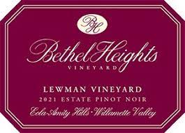 2021 Bethel Heights - Pinot Noir Eola-Amity Hills Lewman