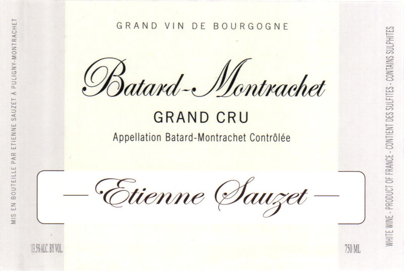2020 Etienne Sauzet - Batard Montrachet