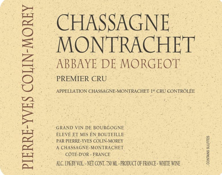 2020 Pierre-Yves Colin-Morey - Chassagne Montrachet Abbaye de Morgeot