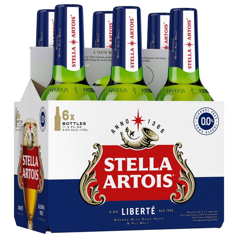 Stella Artois 0.0 Non-Alcoholic 6pk bottles