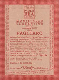 2018 Bea, Paolo - Montefalco Sagrantino DOCG Pagliaro