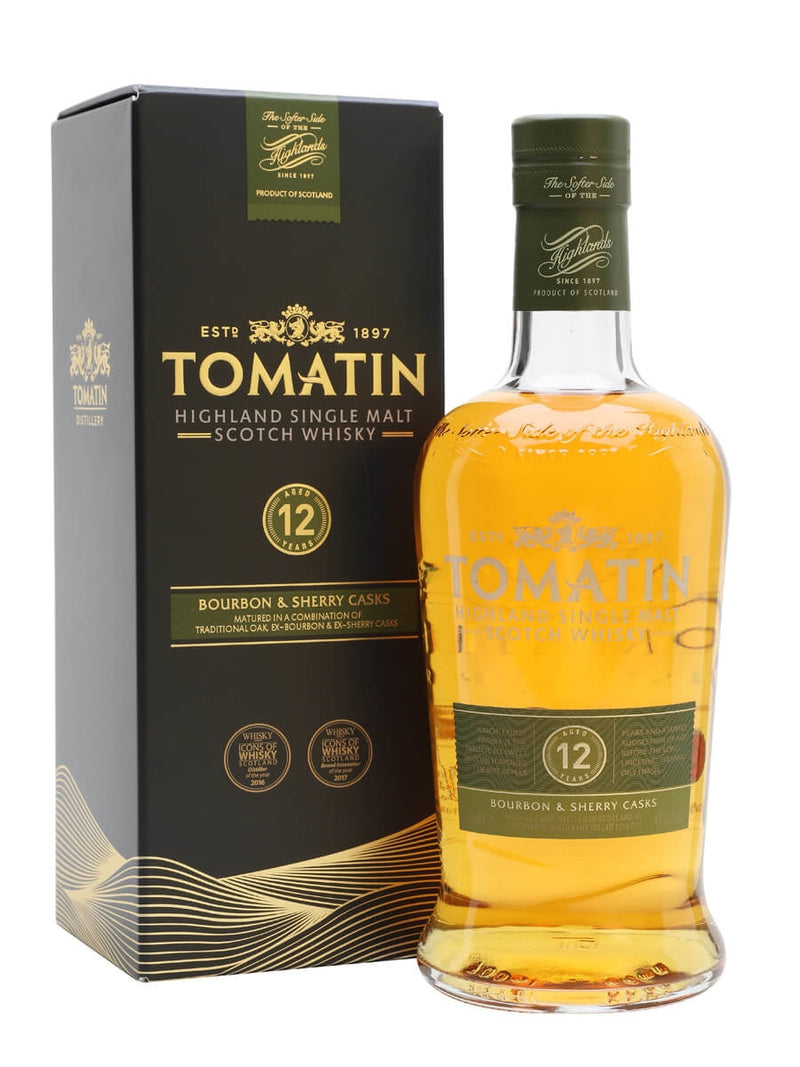 Tomatin 12 yr Bourbon & Sherry Cask Whiskey 750ml