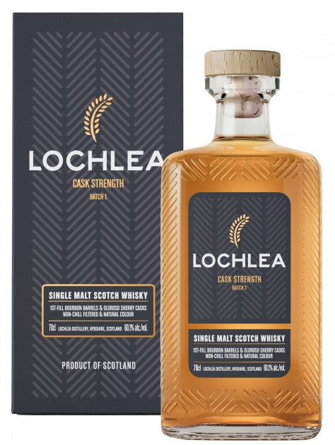 Lochlea Cask Strength Batch 1 Single Malt Whiskey 700ml
