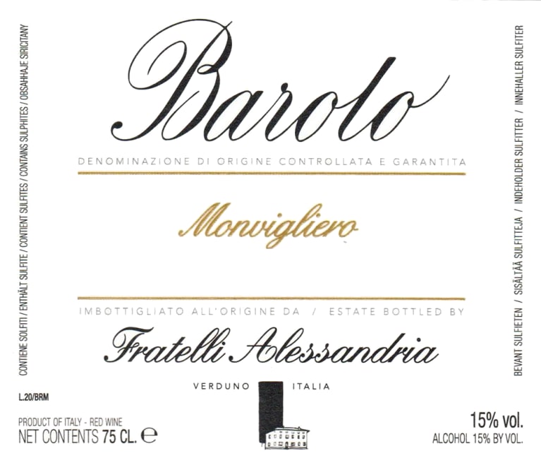 2019 Alessandria, F. - Barolo Monvigliero