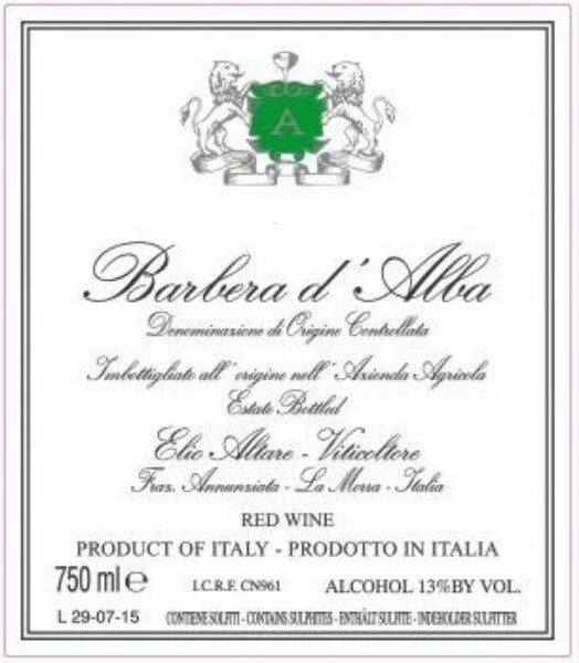 2022 Altare, E. - Barbera d'Alba