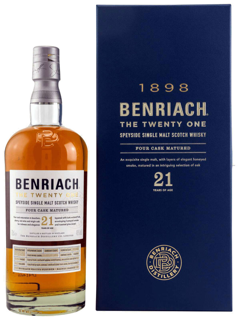 Benriach 21 yr Four Cask Matured Single Malt Whiskey 750ml
