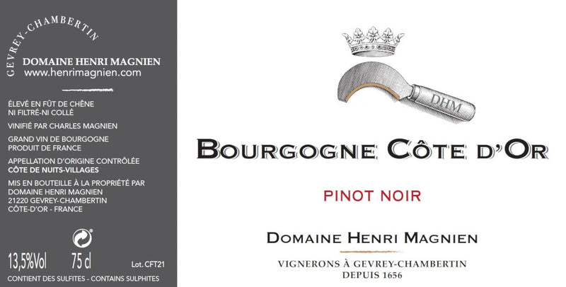 2022 Henri Magnien - Bourgogne Cote d'Or Rouge