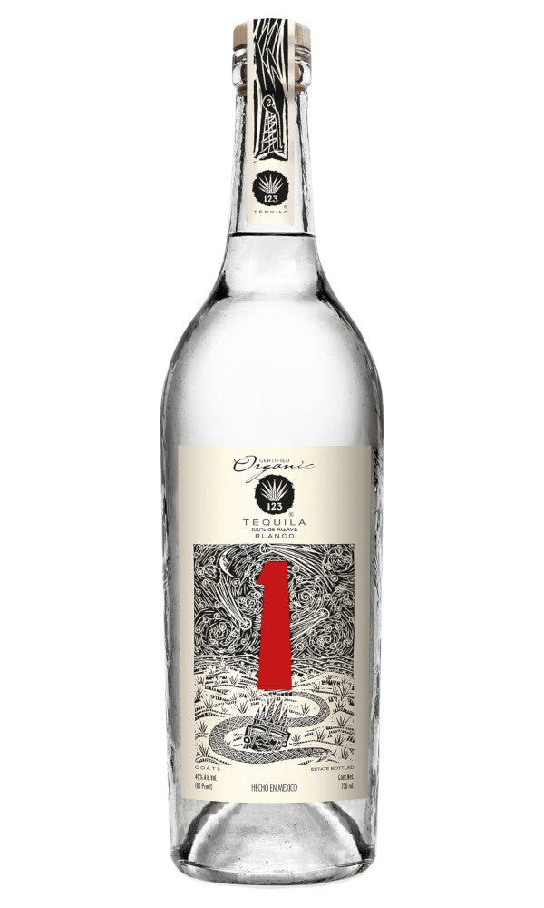 123 Organic Blanco (Uno) Tequila 750ml