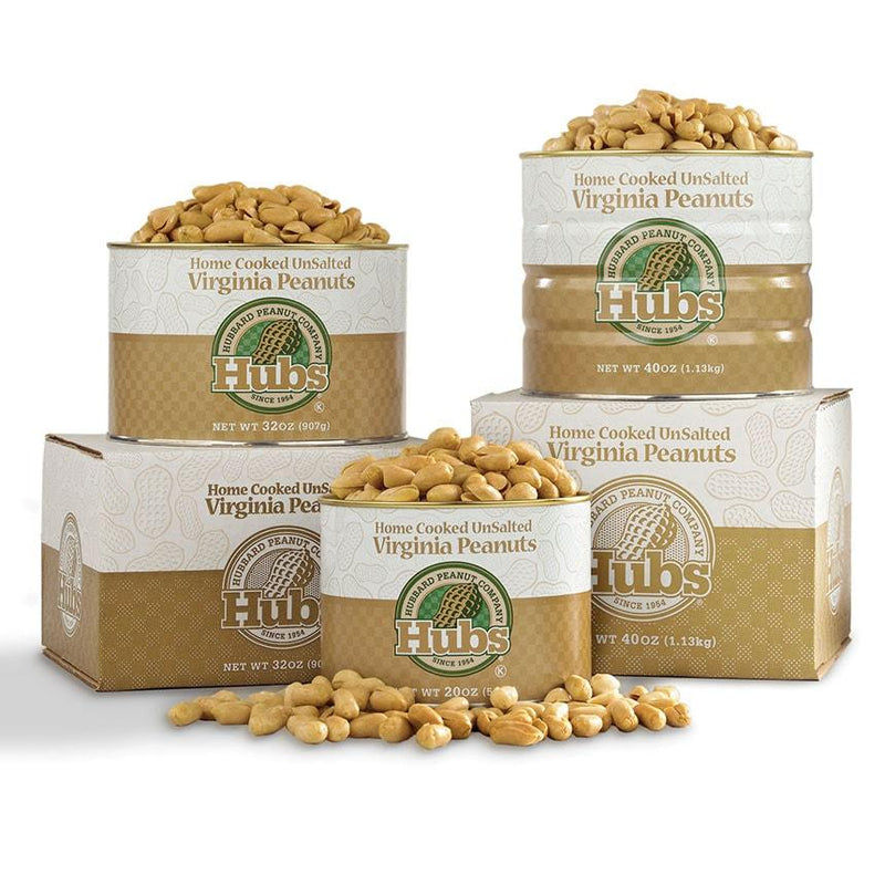 Hubs Unsalted Peanuts 32oz can