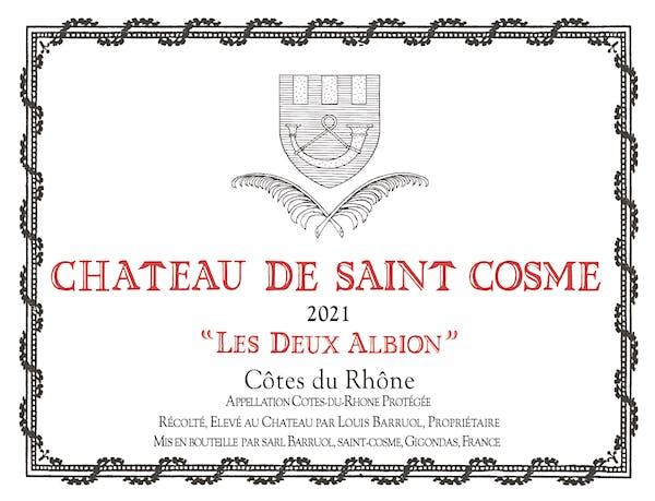 2021 St. Cosme Cotes du Rhone Les Deux Albions
