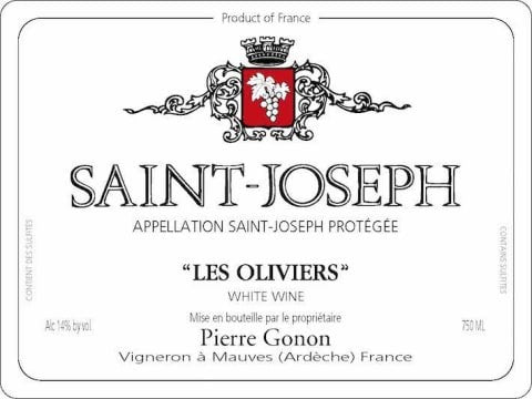 2022 Gonon, Pierre & Jean - Saint-Joseph Les Oliviers Blanc