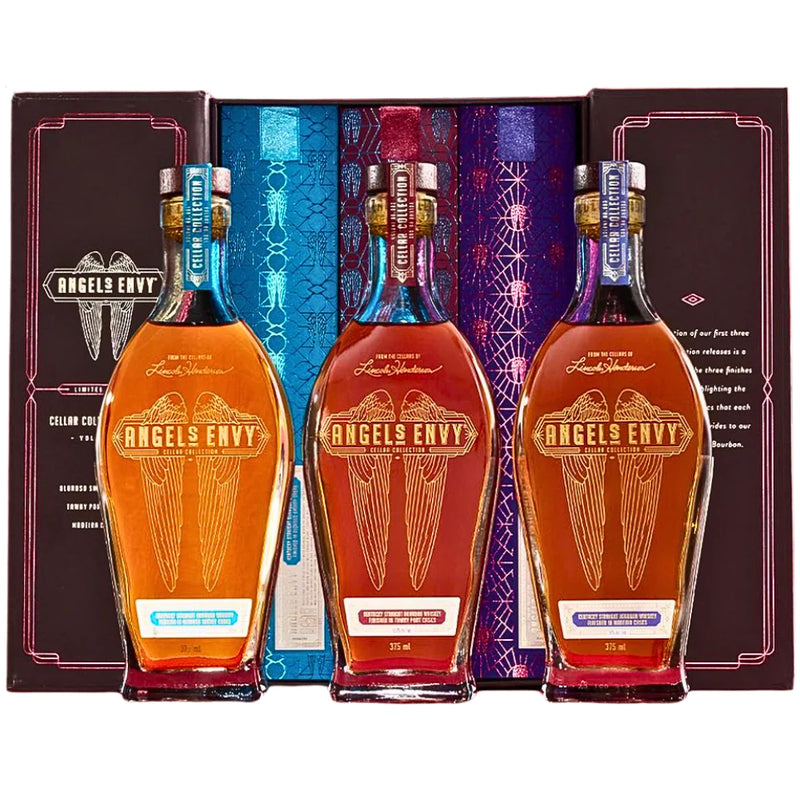 Angel's Envy 3pk Cellar Collection Series 1-3  (Oloroso/Tawny Port/Madeira Cask)Bourbon Whiskey 375ml
