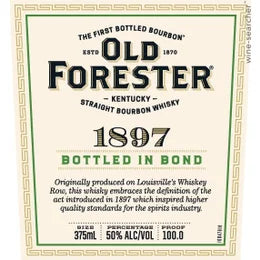 Old Forester 1897 Bottled In Bond Bourbon Whiskey 375ml