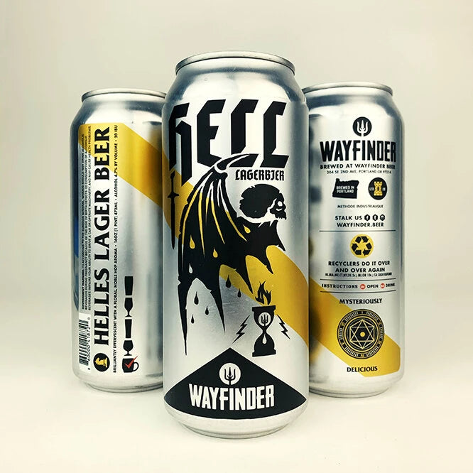 Wayfinder Beer Hell Helles Lager 4pk 16oz cans