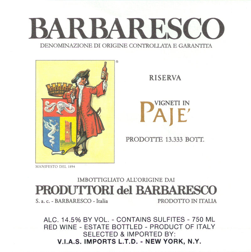 2019 Produttori del Barbaresco - Barbaresco Riserva Paje