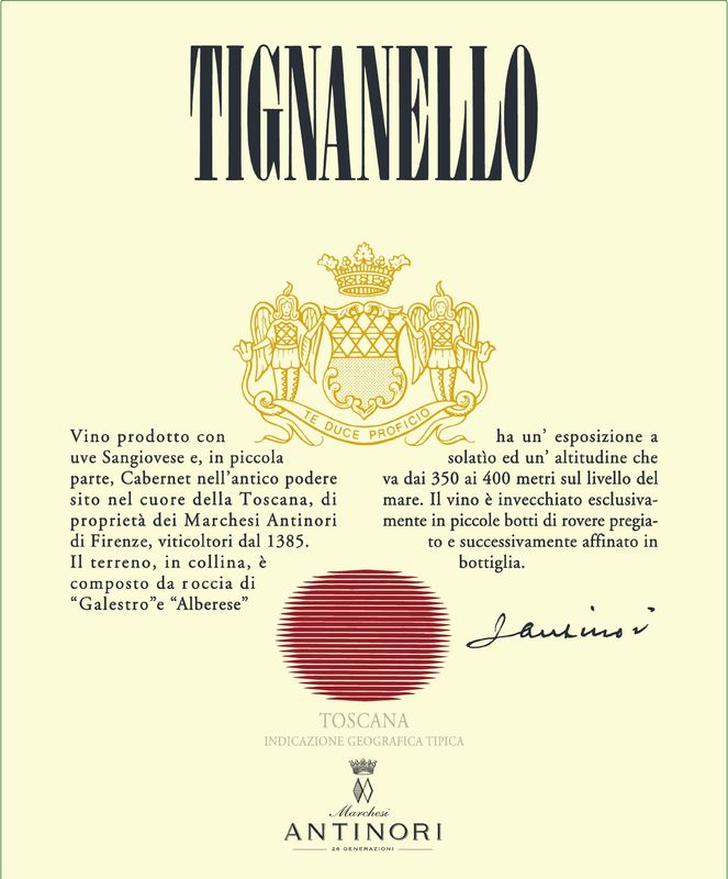 2021 Antinori, Piero - Toscana Rosso IGT Tignanello Super Tuscan