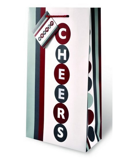 Gift Bag 2bottle Cheers Vertical
