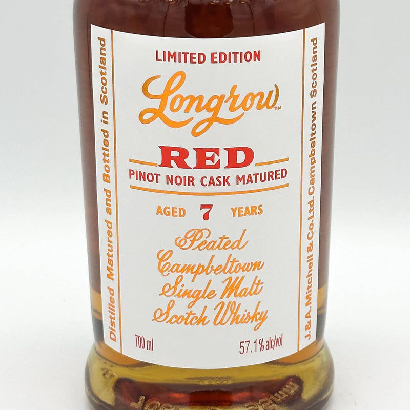 Longrow Red 7 yr Pinot Noir Cask Matured Whiskey 750ml