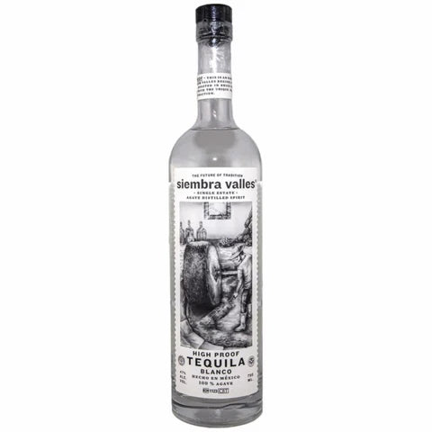 Siembra Valles Tahona Blanco High Proof Tequila 750ml