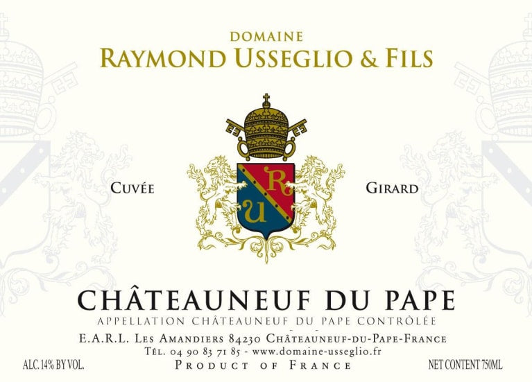2022 Raymond Usseglio Chateauneuf du Pape Girard