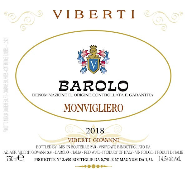 2018 Viberti, Giovanni - Barolo Monvigliero (750Ml)