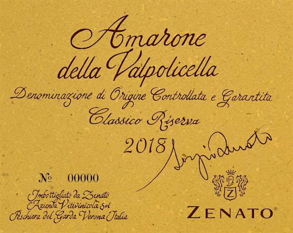 2018 Zenato - Amarone della Valpolicella DOCG Riserva Sergio Zenato (750ml)