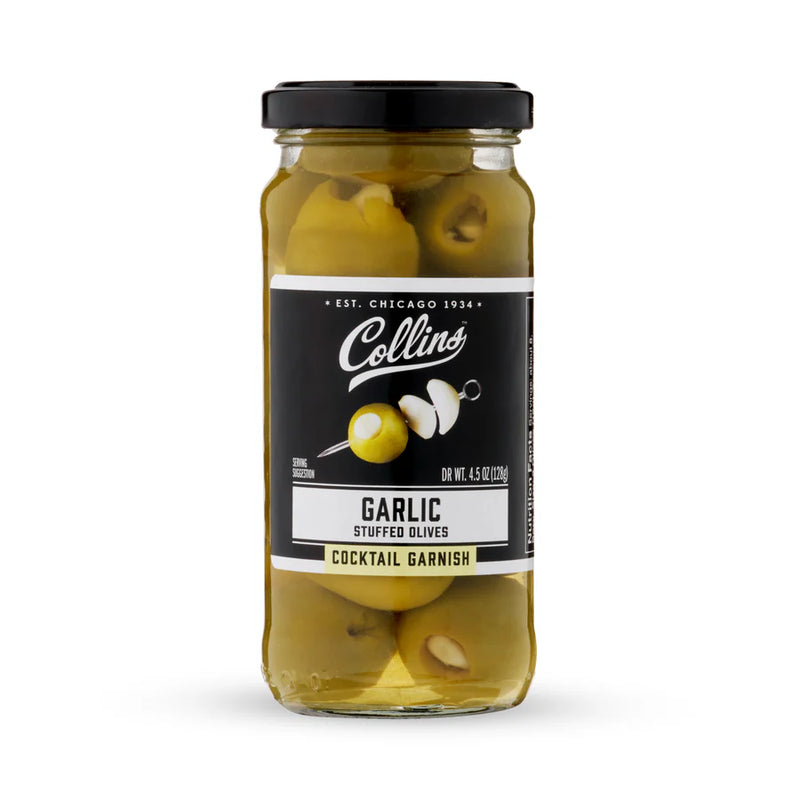 Collins Garlic Stuffed Gourmet Olives 4.5oz jar