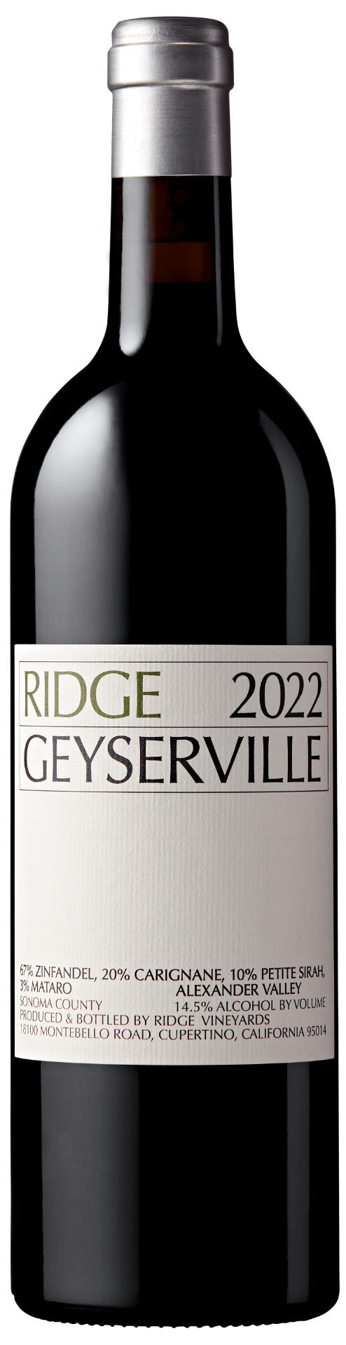 2022 Ridge - Alexander Valley Geyserville Red