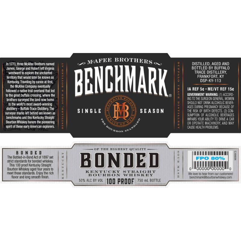 Benchmark Bonded Kentucky Bourbon Whiskey 750ml