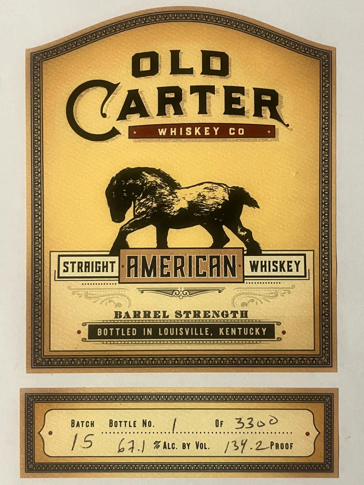 Old Carter Barrel Strength American Batch 15* 134.2 Whiskey 750ml