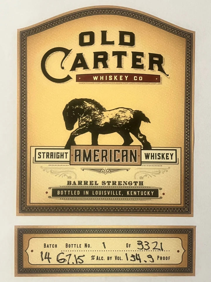 Old Carter Barrel Strength American Batch 14* 134.3 pf  Whiskey 750ml
