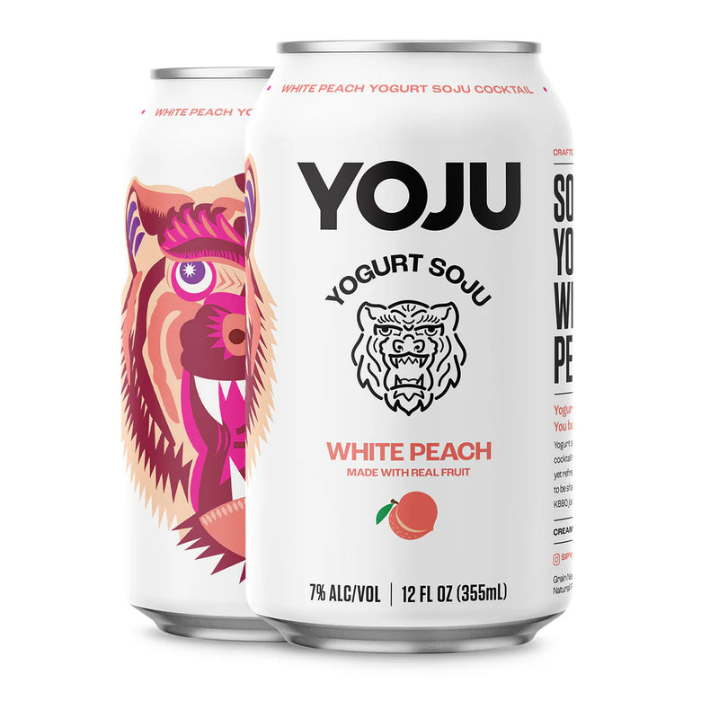 Yoju Yogurt Soju White Peach Cocktail 4pk cans