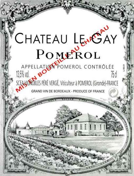 1982 Chateau Le Gay Pomerol (750ml)