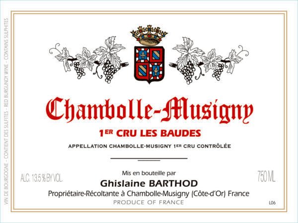 2022 Ghislaine Barthod - Chambolle Musigny Baudes (750ml)