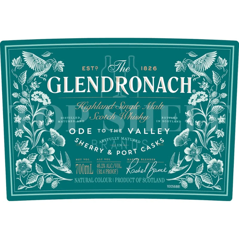 Glendronach Ode To The Valley Single Malt Whiskey 700ml