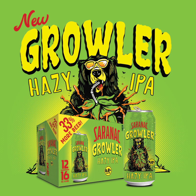 Saranac Brewery Growler Hazy IPA 16oz 12pk